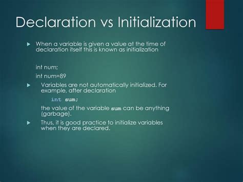 difference between definition and declaration|declaration vs initialization.